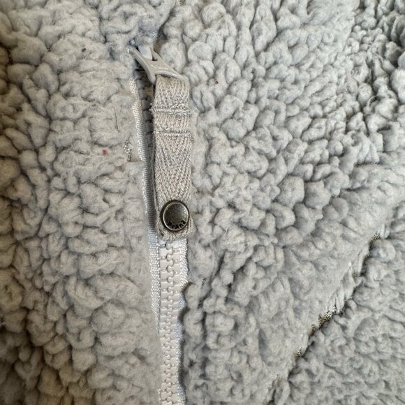 Women’s Prana Teddy Jacket Quarter Zip Medium Gray Hooded Grey Pullover - Picture 7 of 10